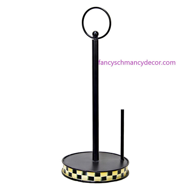 Checked Paper Towel Holder by The Round Top Collection