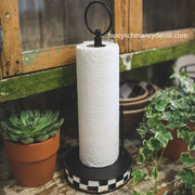 Checked Paper Towel Holder by The Round Top Collection