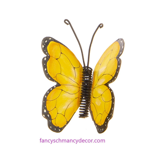 Yellow Butterfly Finial by The Round Top Collection
