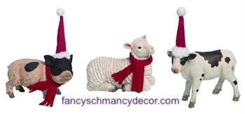 Christmas Baby Farm Animals Set of 3