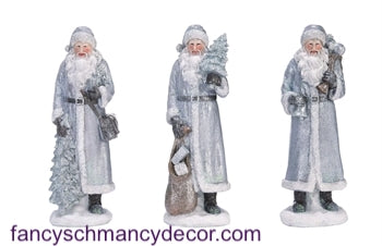 Small Silver Sweater Santa Figure