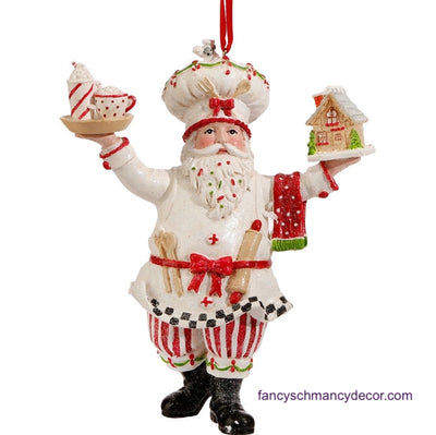 Baker Santa Ornament by Raz Imports