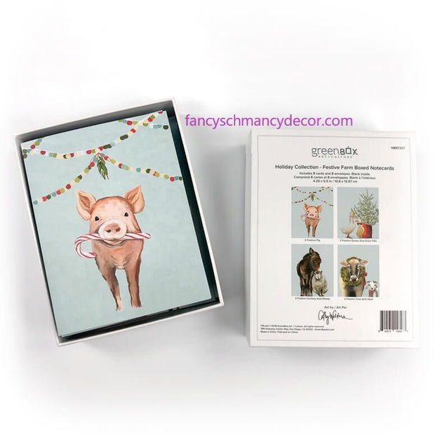 Holiday - Festive Farm Boxed Notecards (Set of 8)