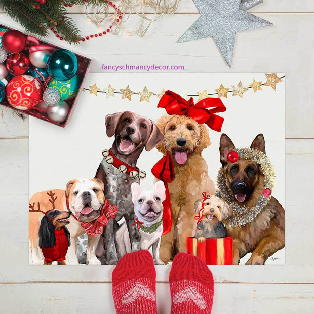 Holiday - Festive Puppy Pack Floorcloth
