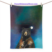 Mama Bear At Night Tea Towel