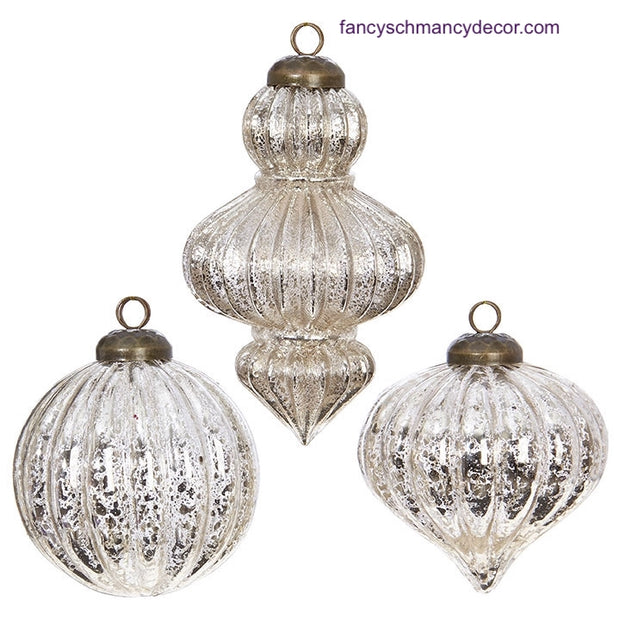 Mercury Glass Ornament by Raz Imports