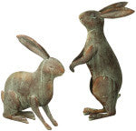 Metal Rabbits - FancySchmancyDecor